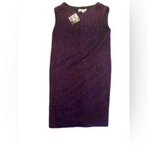 NET- American Glamour Badgley Mischka Sleeveless Shift Purple Dress Size Large